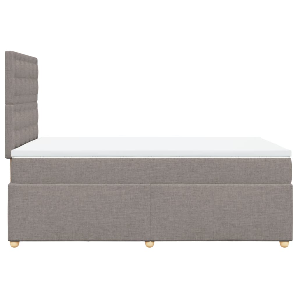 Giroletto a Molle con Materasso Tortora 120x190 cm in Tessuto