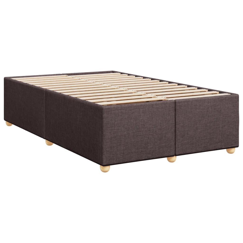 Giroletto a Molle con Materasso Marrone Scuro 120x200cm Tessuto