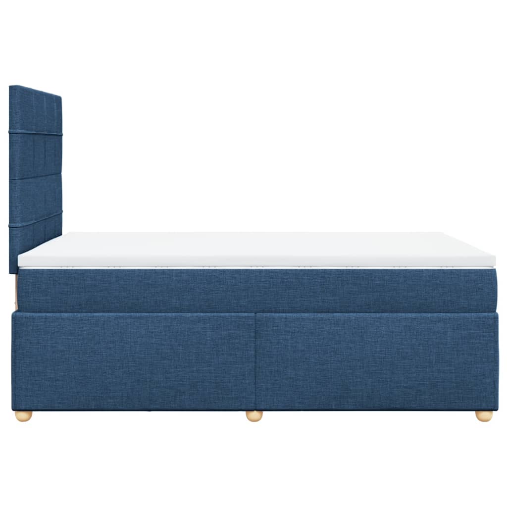 Giroletto a Molle con Materasso Blu 120x200 cm in Tessuto
