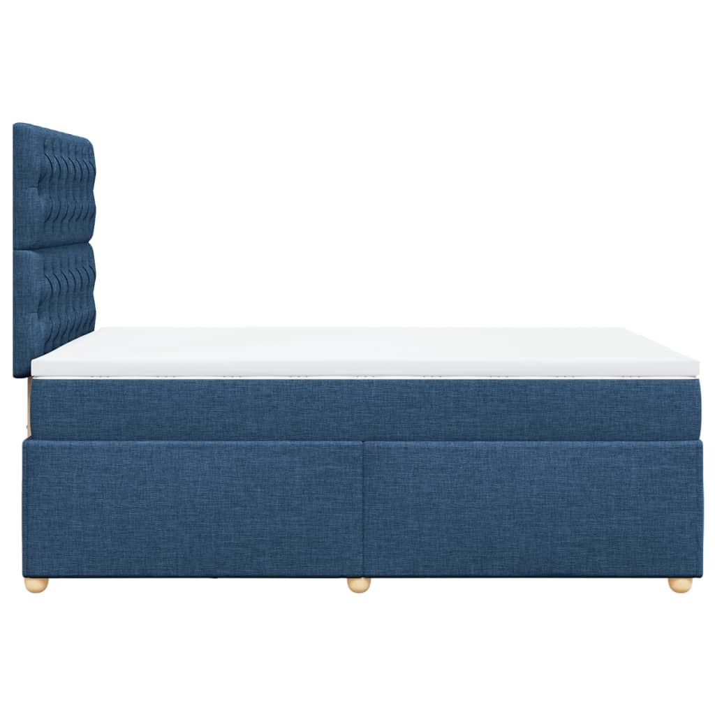 Giroletto a Molle con Materasso Blu 120x200 cm in Tessuto