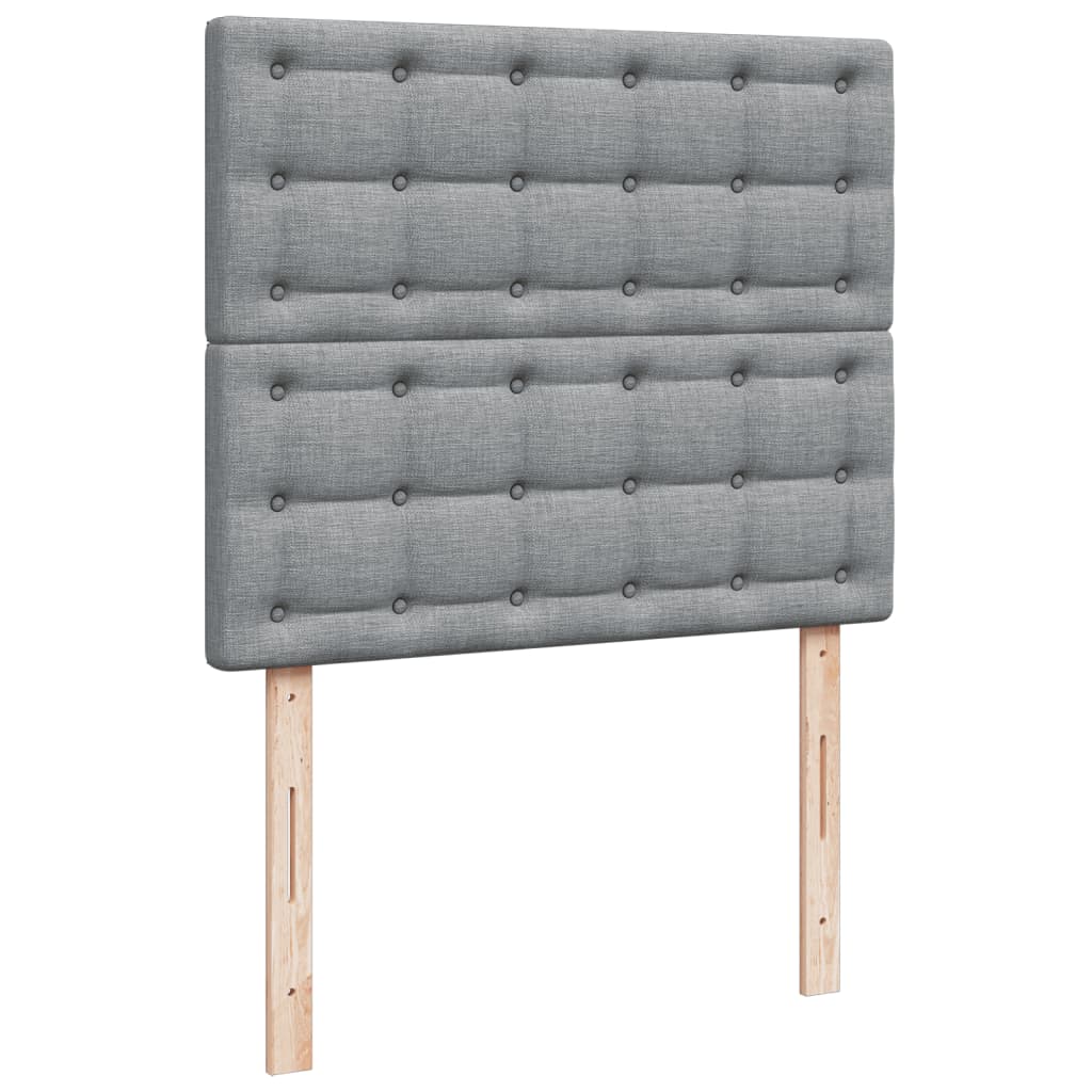 Giroletto a Molle con Materasso Grigio Chiaro 120x200cm Tessuto