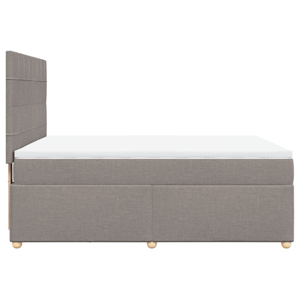 Giroletto a Molle con Materasso Tortora 140x200 cm in Tessuto