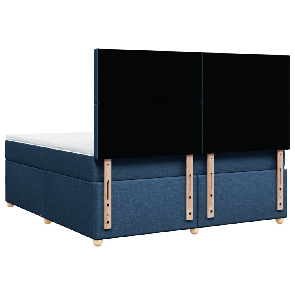 Giroletto a Molle con Materasso Blu 180x200 cm in Tessuto