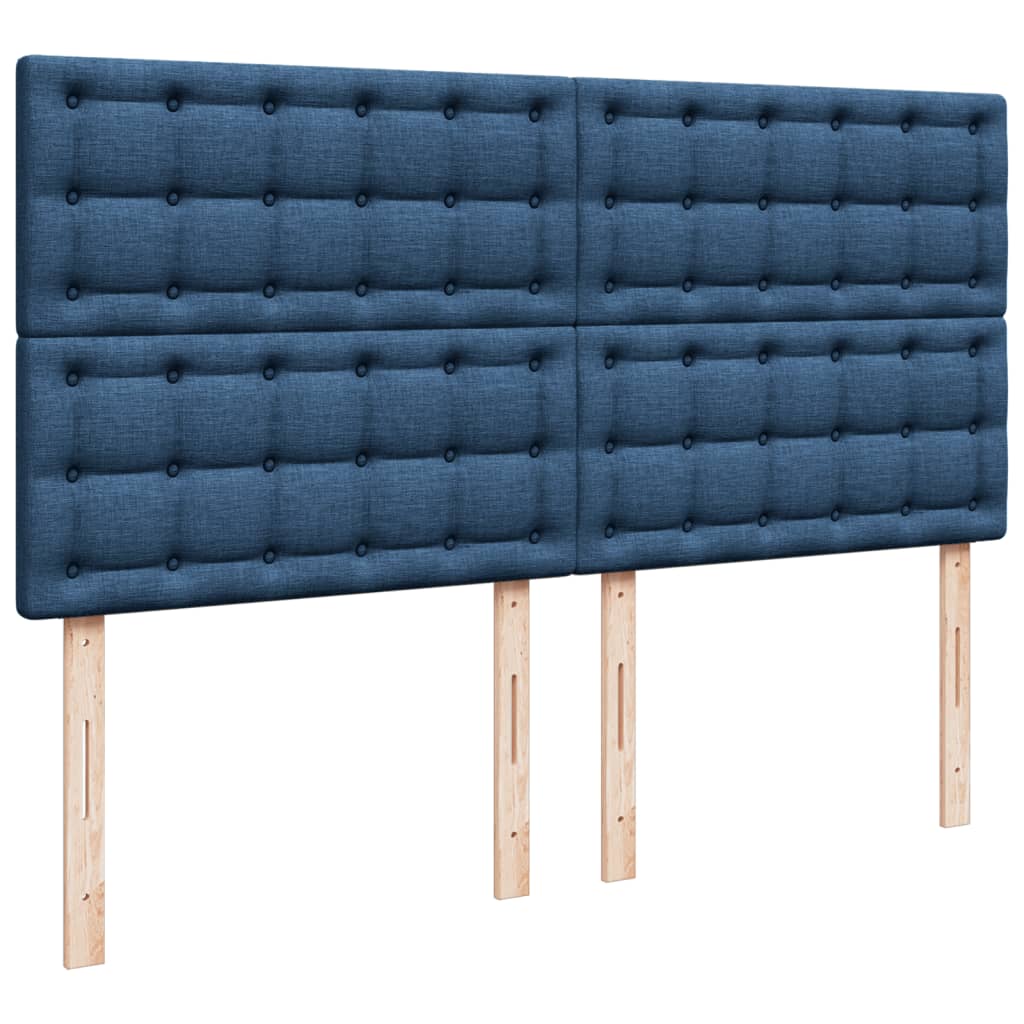 Giroletto a Molle con Materasso Blu 180x200 cm in Tessuto