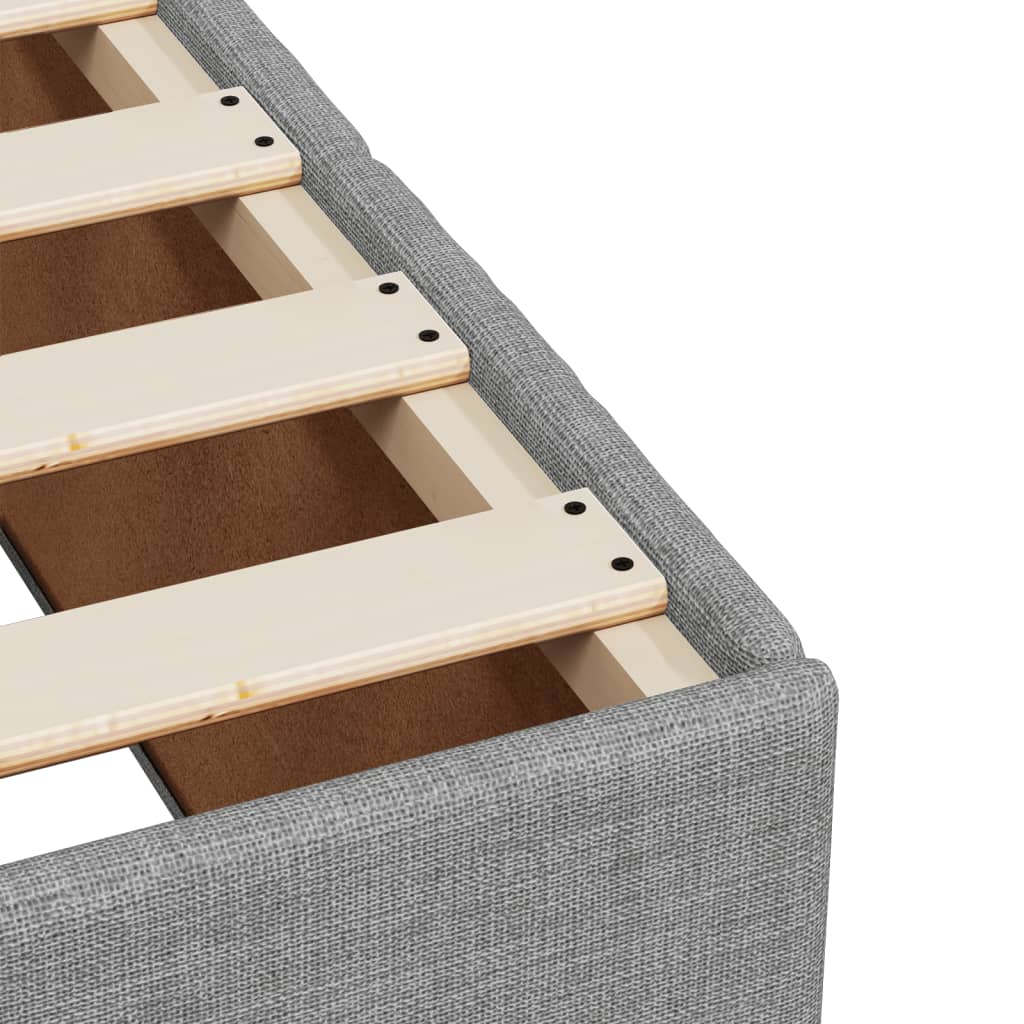 Giroletto a Molle con Materasso Grigio Chiaro 90x190 cm Tessuto | homemem39