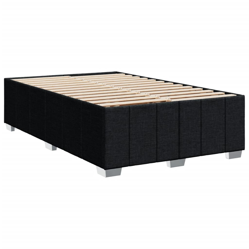 Giroletto a Molle con Materasso Nero 120x190 cm in Tessuto