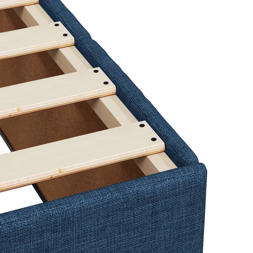 Giroletto a Molle con Materasso Blu 120x190 cm in Tessuto