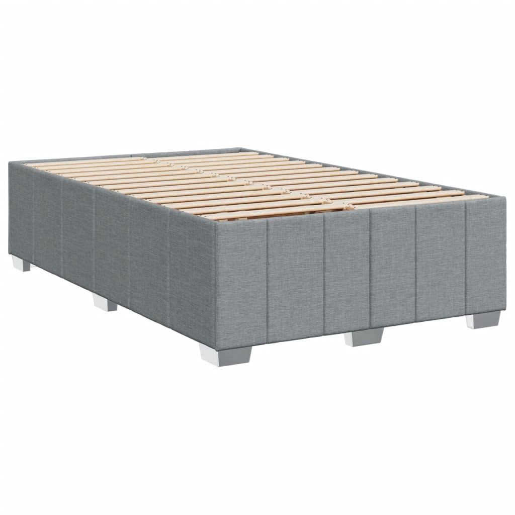 Giroletto a Molle con Materasso Grigio Chiaro 120x200cm Tessuto