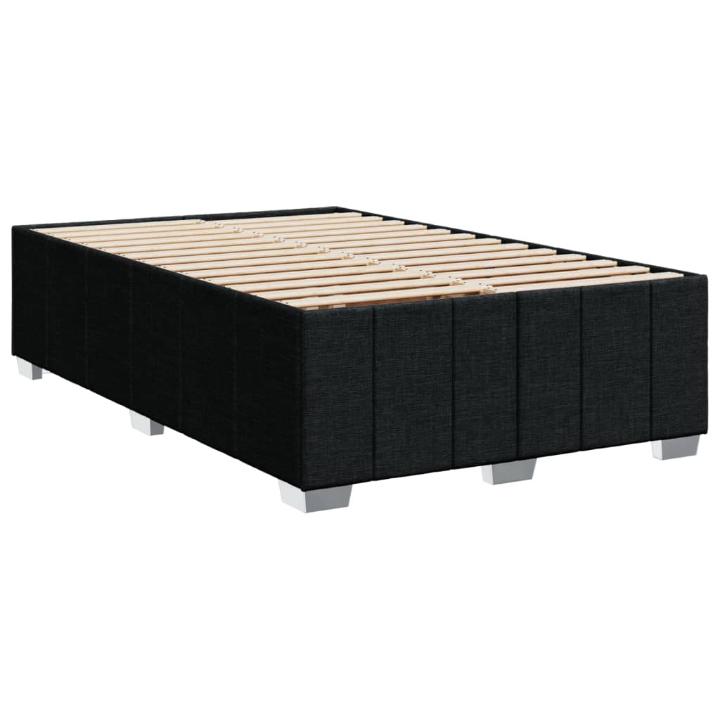 Giroletto a Molle con Materasso Nero 120x200 cm in Tessuto