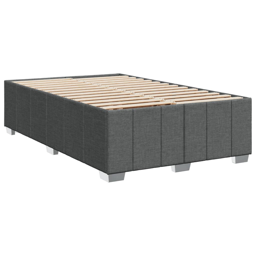 Giroletto a Molle con Materasso Grigio Scuro 120x200 cm Tessuto