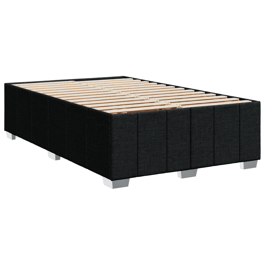 Giroletto a Molle con Materasso Nero 120x200 cm in Tessuto