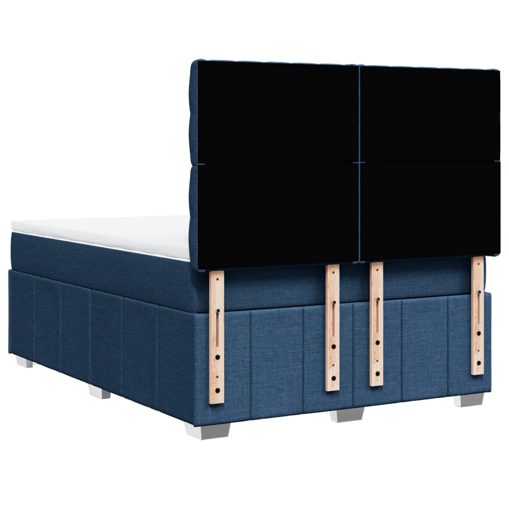 Giroletto a Molle con Materasso Blu 140x200 cm in Tessuto