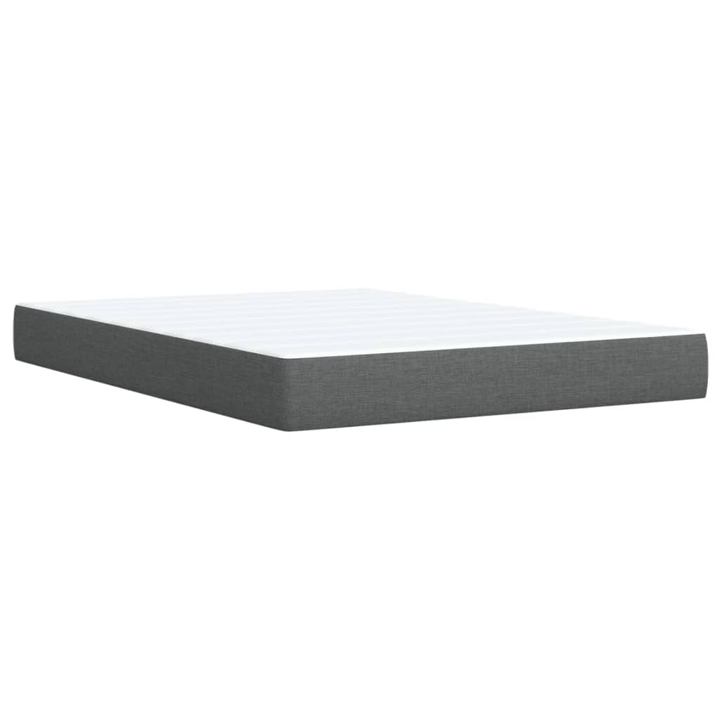 Giroletto a Molle con Materasso Grigio Scuro 160x200 cm Tessuto