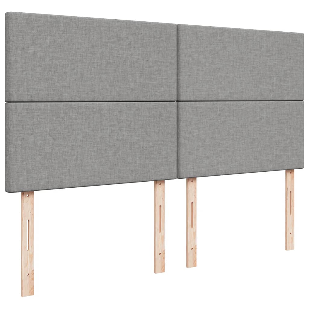 Giroletto a Molle con Materasso Grigio Chiaro180x200 cm Tessuto