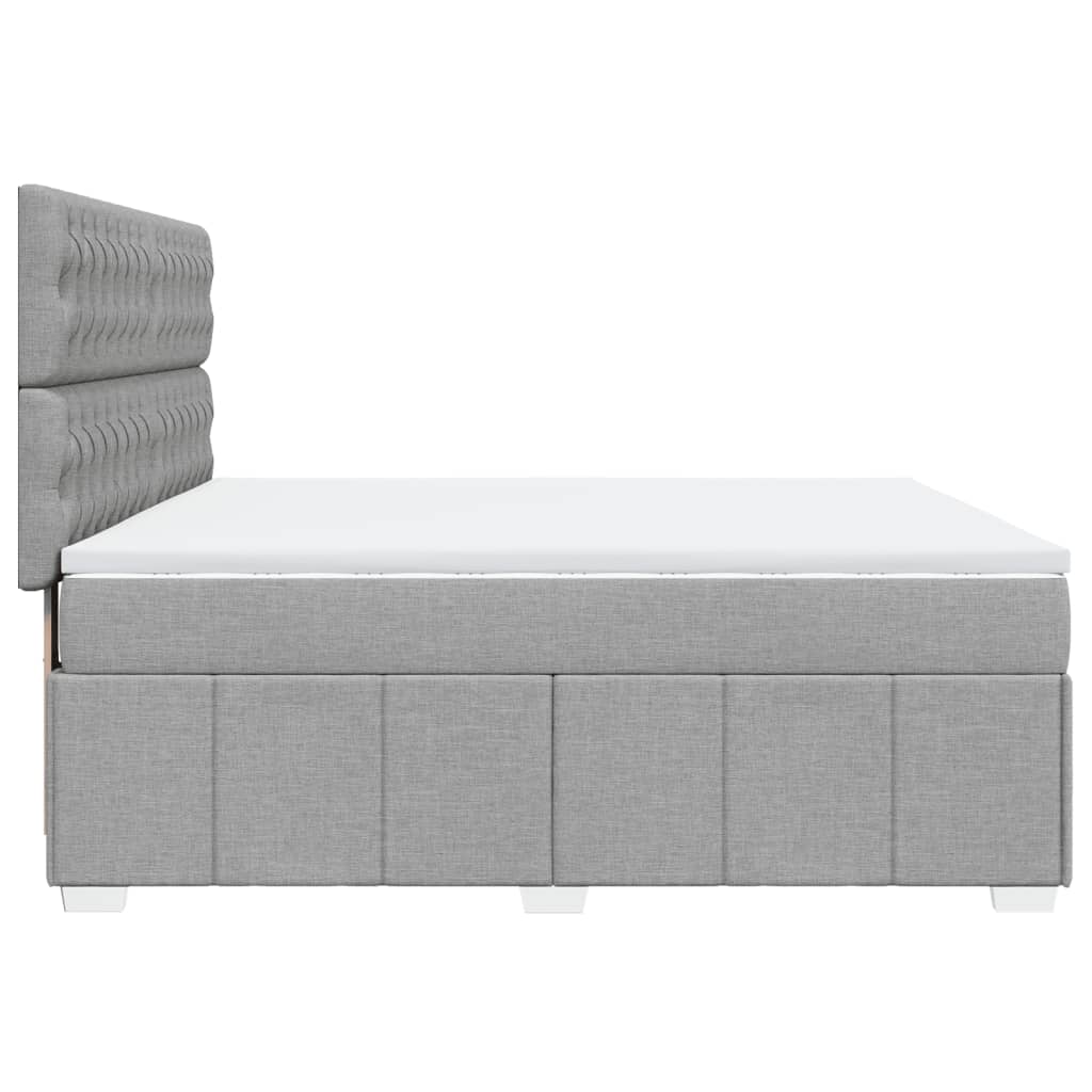Giroletto a Molle con Materasso Grigio Chiaro180x200 cm Tessuto