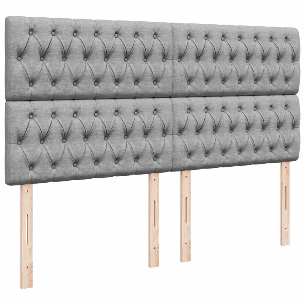 Giroletto a Molle con Materasso Grigio Chiaro180x200 cm Tessuto