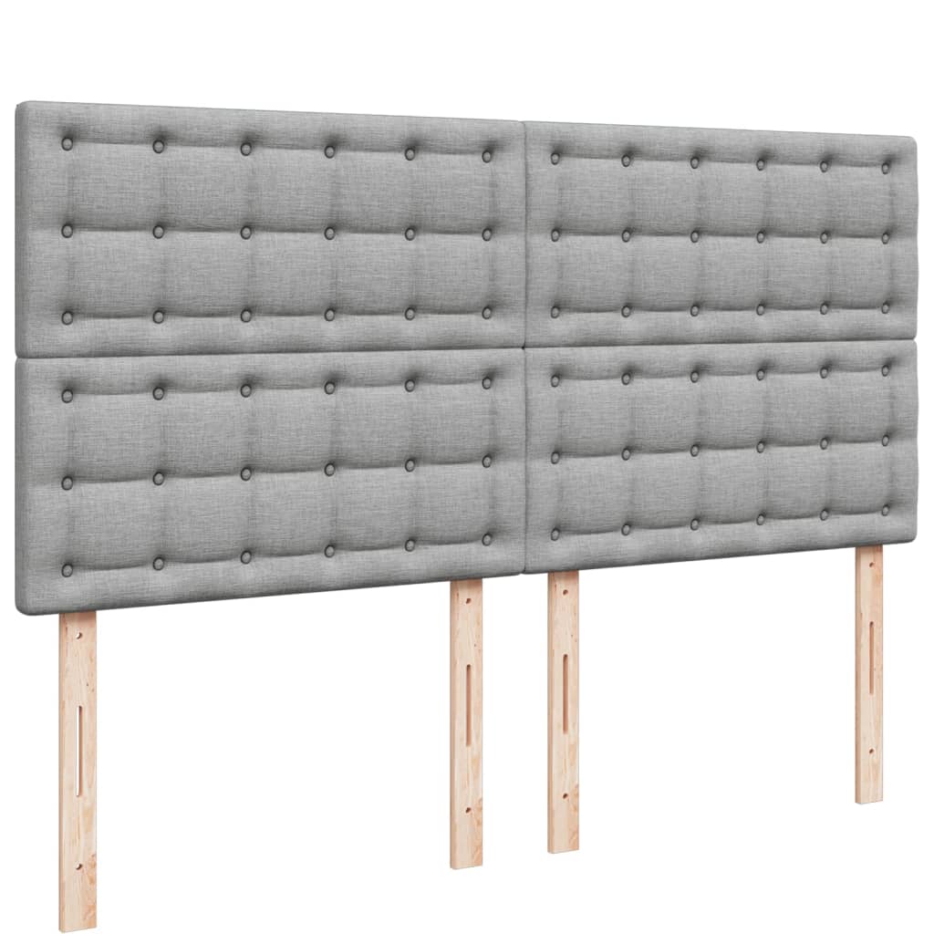 Giroletto a Molle con Materasso Grigio Chiaro180x200 cm Tessuto