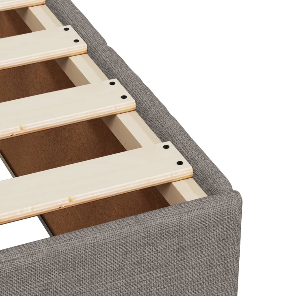 Giroletto a Molle con Materasso Tortora 200x200 cm in Tessuto - homemem39