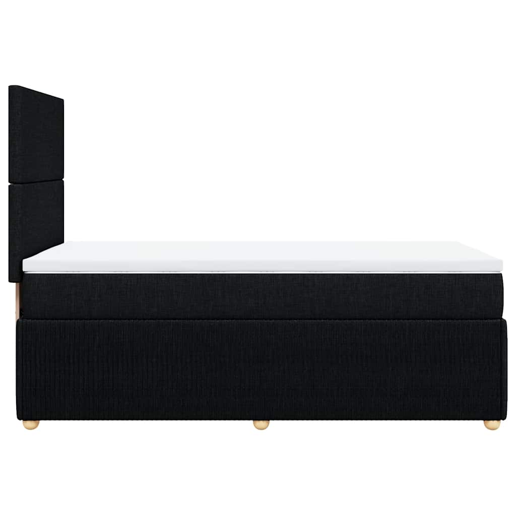 Giroletto a Molle con Materasso Nero 80x200 cm inTessuto
