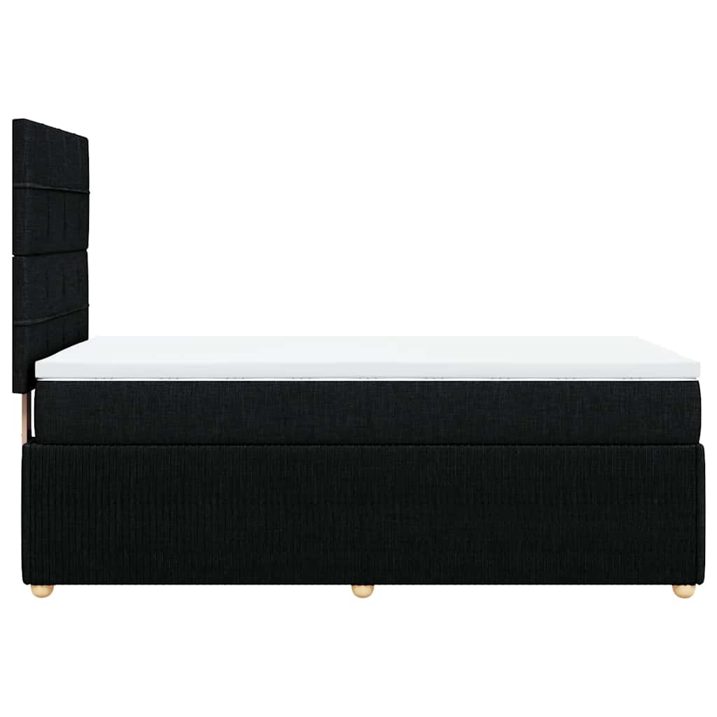 Giroletto a Molle con Materasso Nero 80x200 cm inTessuto