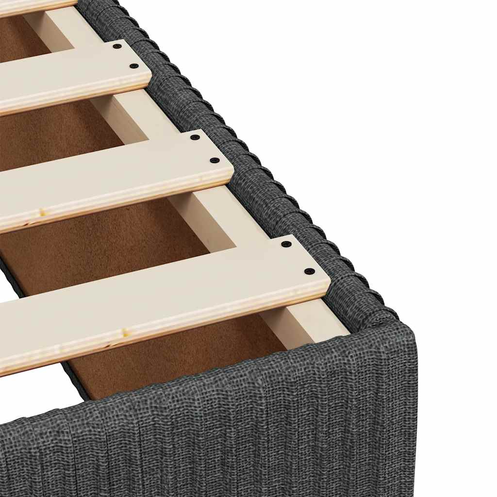 Giroletto a Molle con Materasso Grigio Scuro 80x200 cm Tessuto