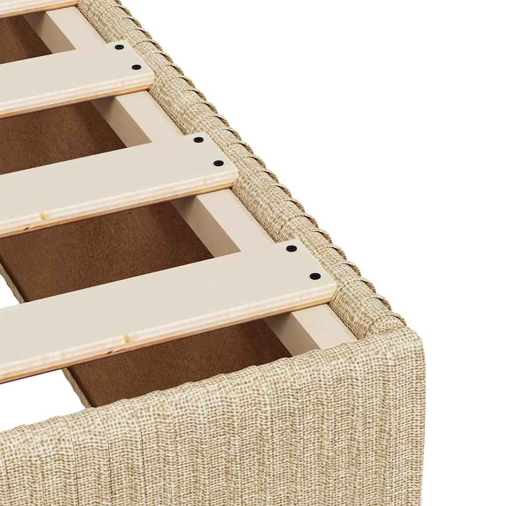 Giroletto a Molle con Materasso Crema 90x200 cm inTessuto | homemem39