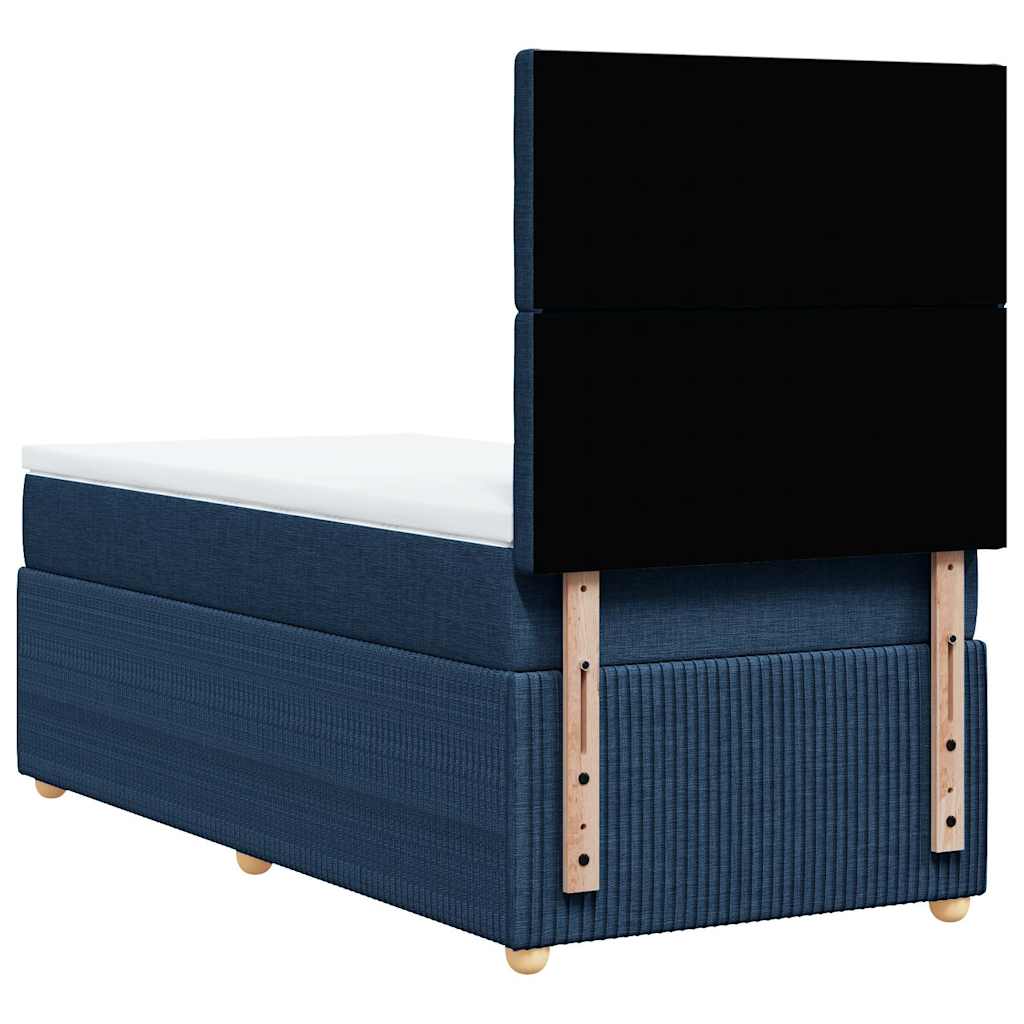 Giroletto a Molle con Materasso Blu 90x200 cm inTessuto