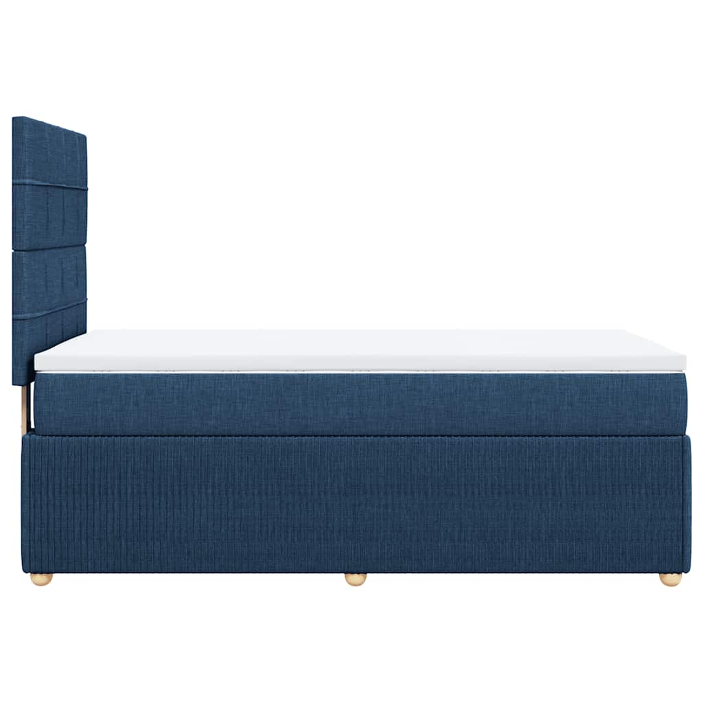 Giroletto a Molle con Materasso Blu 100x200 cm in Tessuto