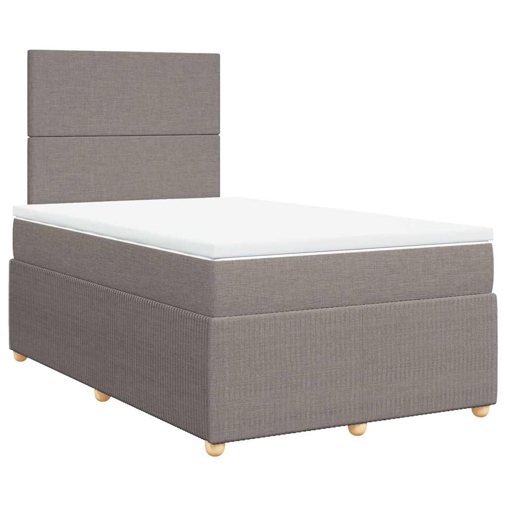 Giroletto a Molle con Materasso Tortora 120x190 cm in Tessuto