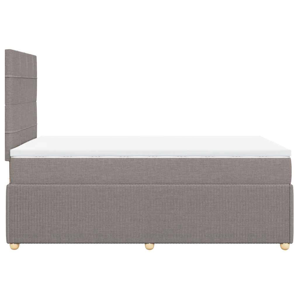 Giroletto a Molle con Materasso Tortora 120x190 cm in Tessuto