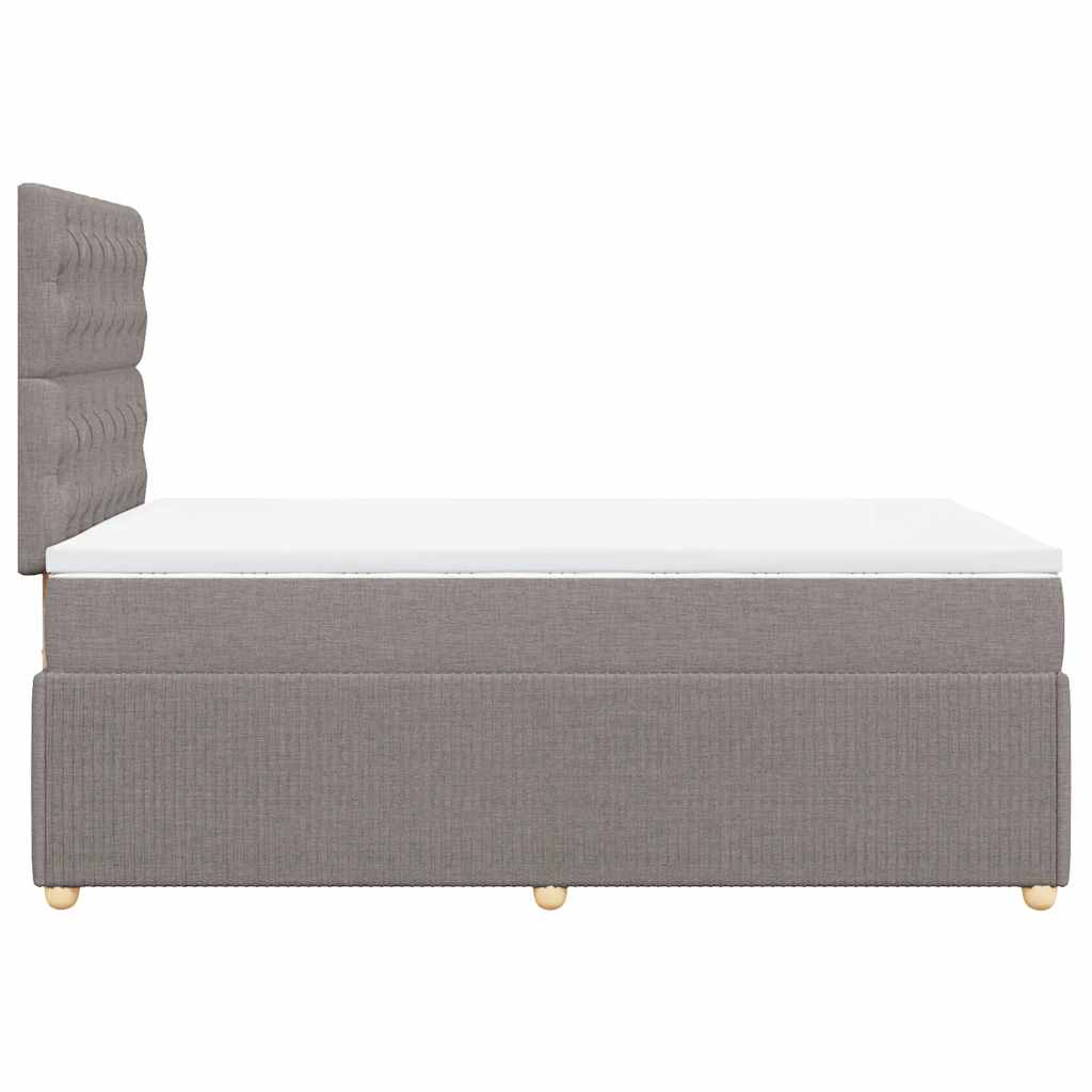 Giroletto a Molle con Materasso Tortora 120x190 cm in Tessuto