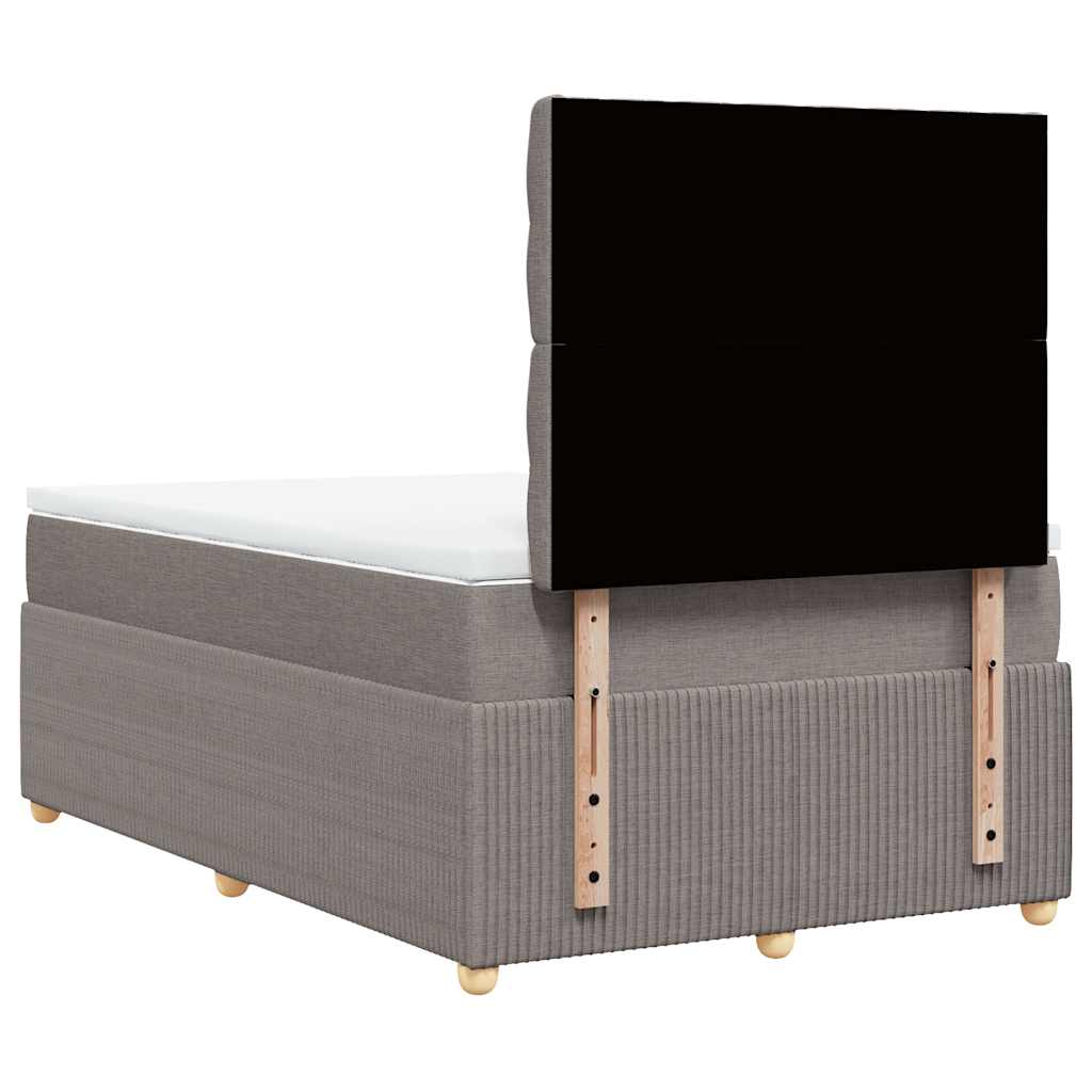 Giroletto a Molle con Materasso Tortora 120x190 cm in Tessuto