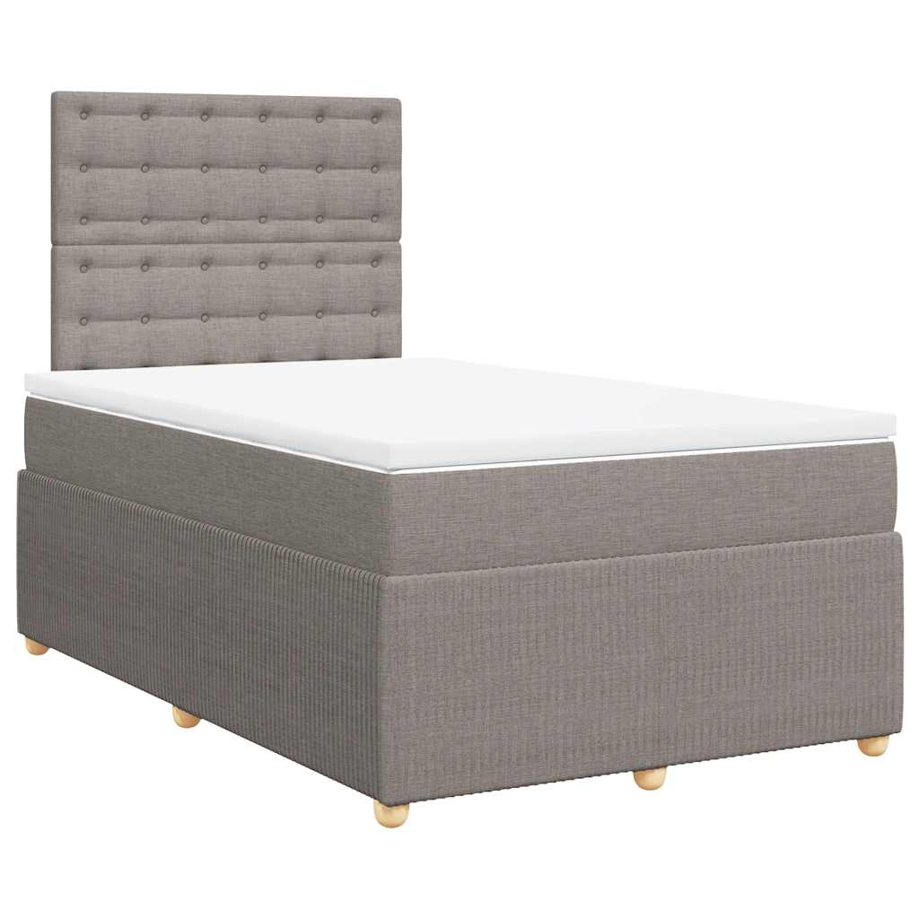 Giroletto a Molle con Materasso Tortora 120x190 cm in Tessuto