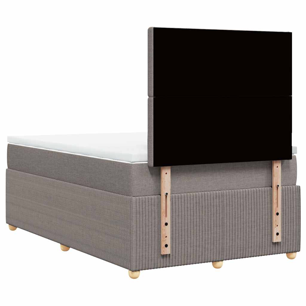 Giroletto a Molle con Materasso Tortora 120x190 cm in Tessuto
