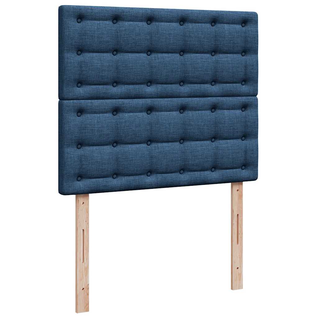Giroletto a Molle con Materasso Blu 120x190 cm in Tessuto