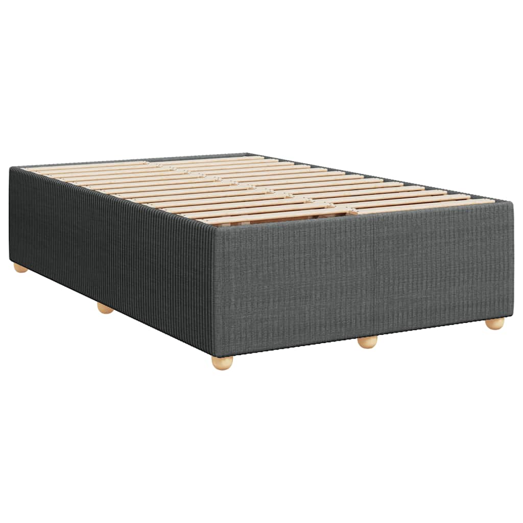 Giroletto a Molle con Materasso Grigio Scuro 120x200 cm Tessuto
