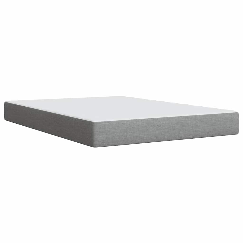 Giroletto a Molle con Materasso Grigio Chiaro 160x200cm Tessuto