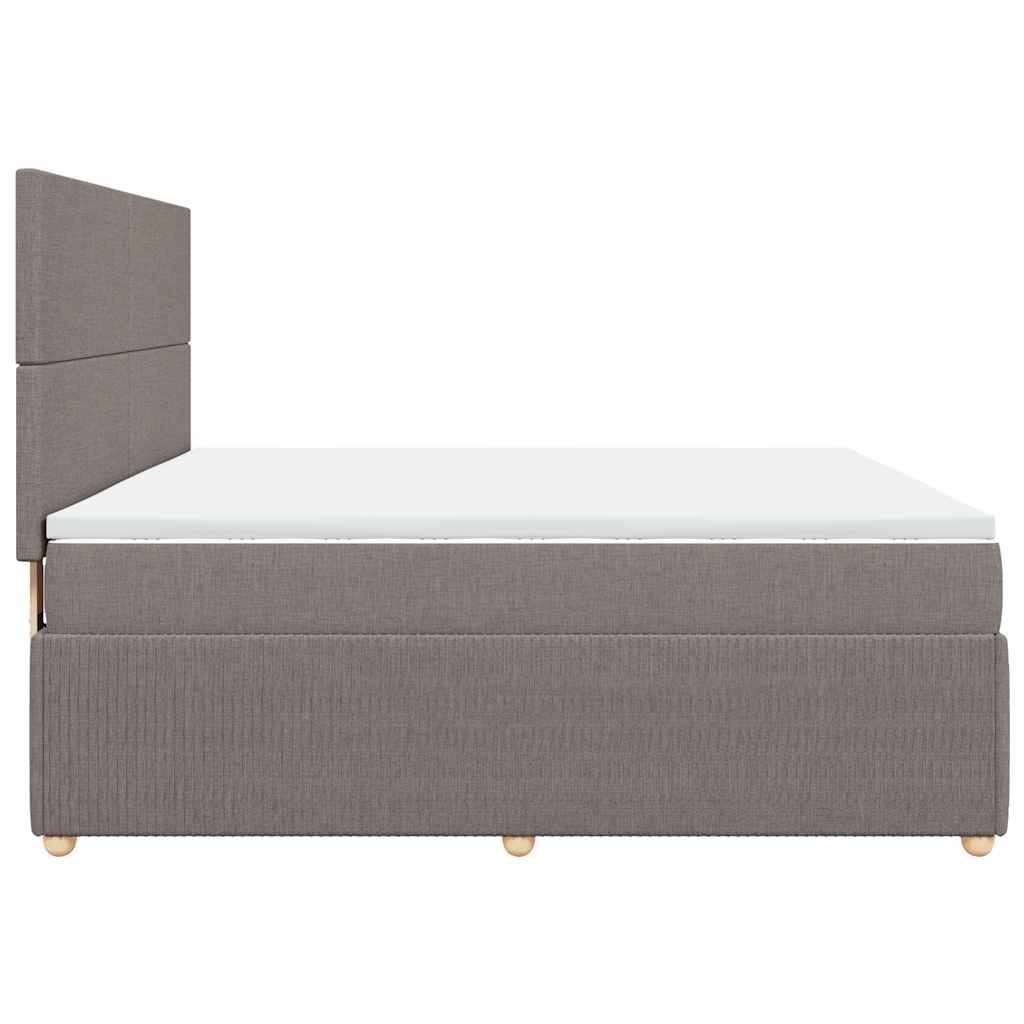 Giroletto a Molle con Materasso Tortora 180x200 cm in Tessuto