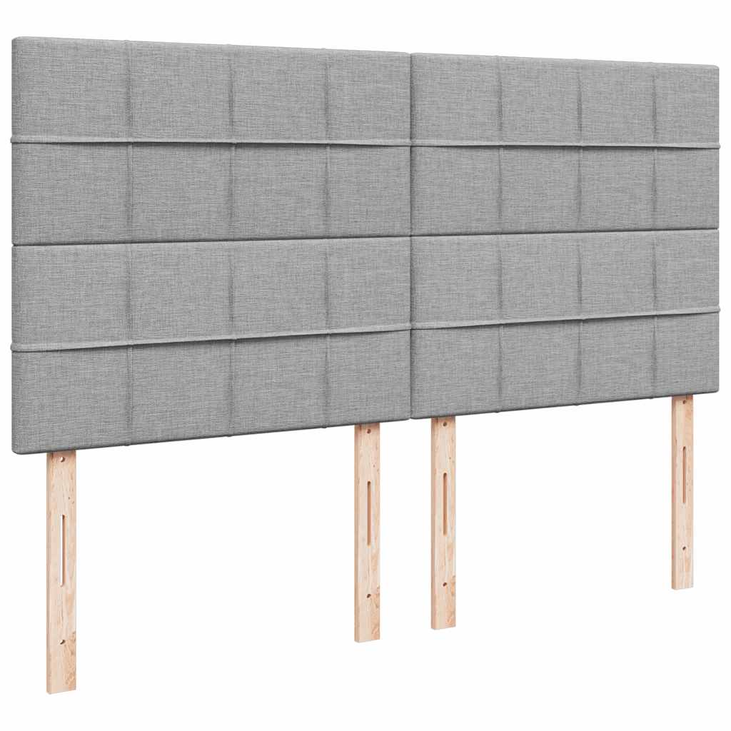 Giroletto a Molle con Materasso Grigio Chiaro180x200 cm Tessuto