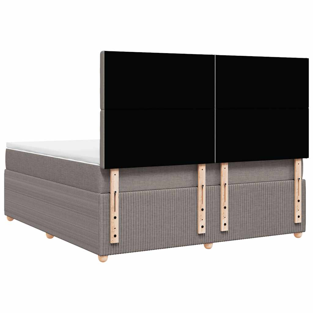 Giroletto a Molle con Materasso Tortora 180x200 cm in Tessuto - homemem39