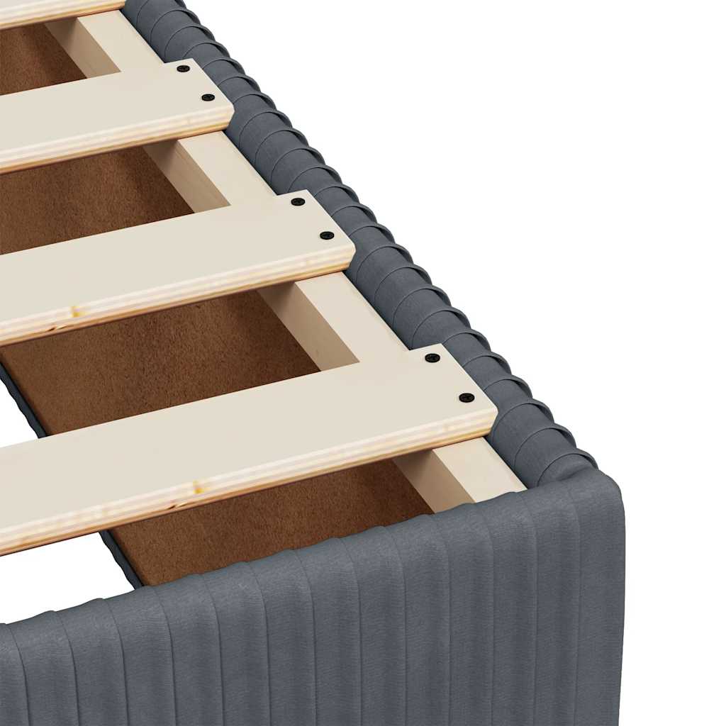 Giroletto a Molle con Materasso Grigio Scuro 90x190 cm Velluto