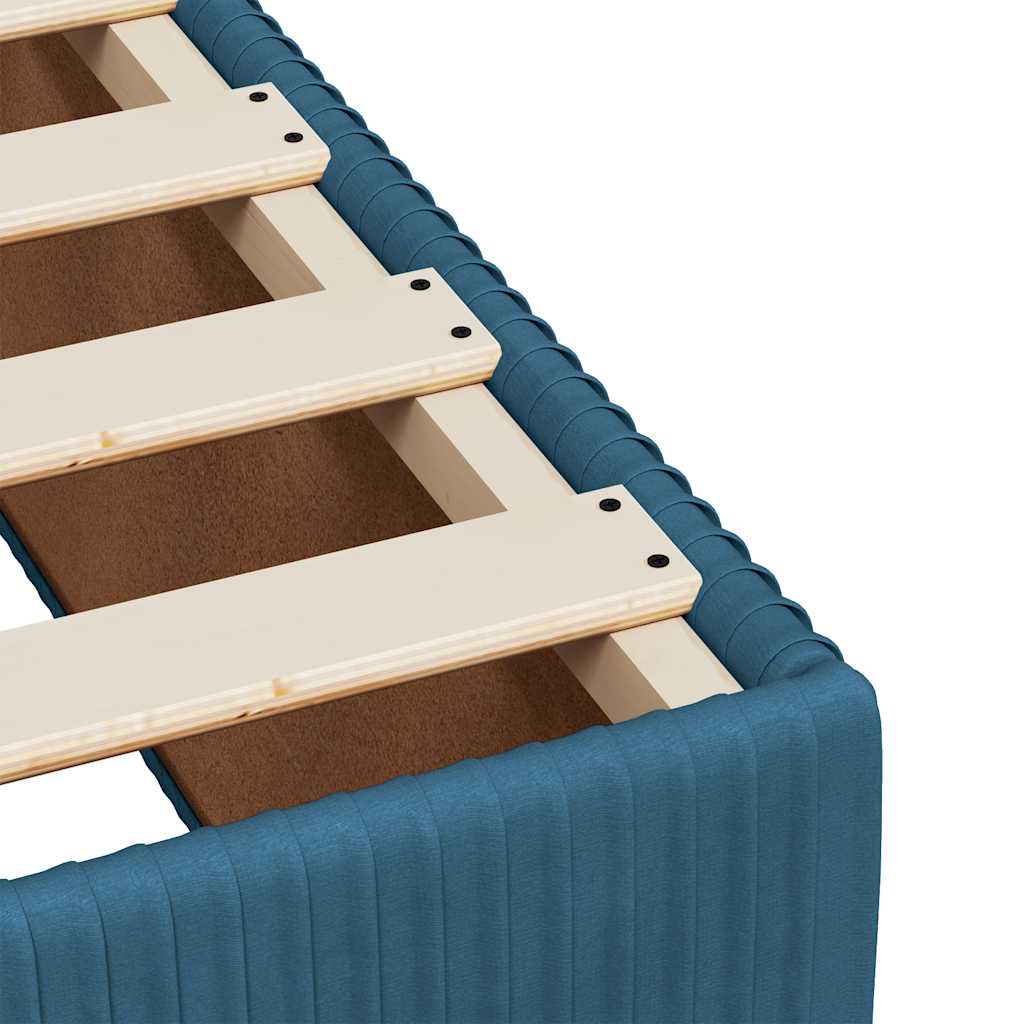 Giroletto a Molle con Materasso Blu Scuro 100x200 cm in Velluto