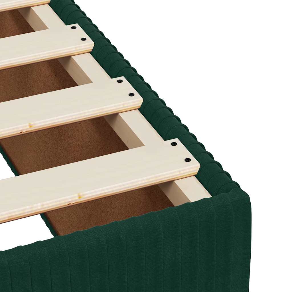 Giroletto a Molle con Materasso Verde Scuro 120x200 cm Velluto | homemem39