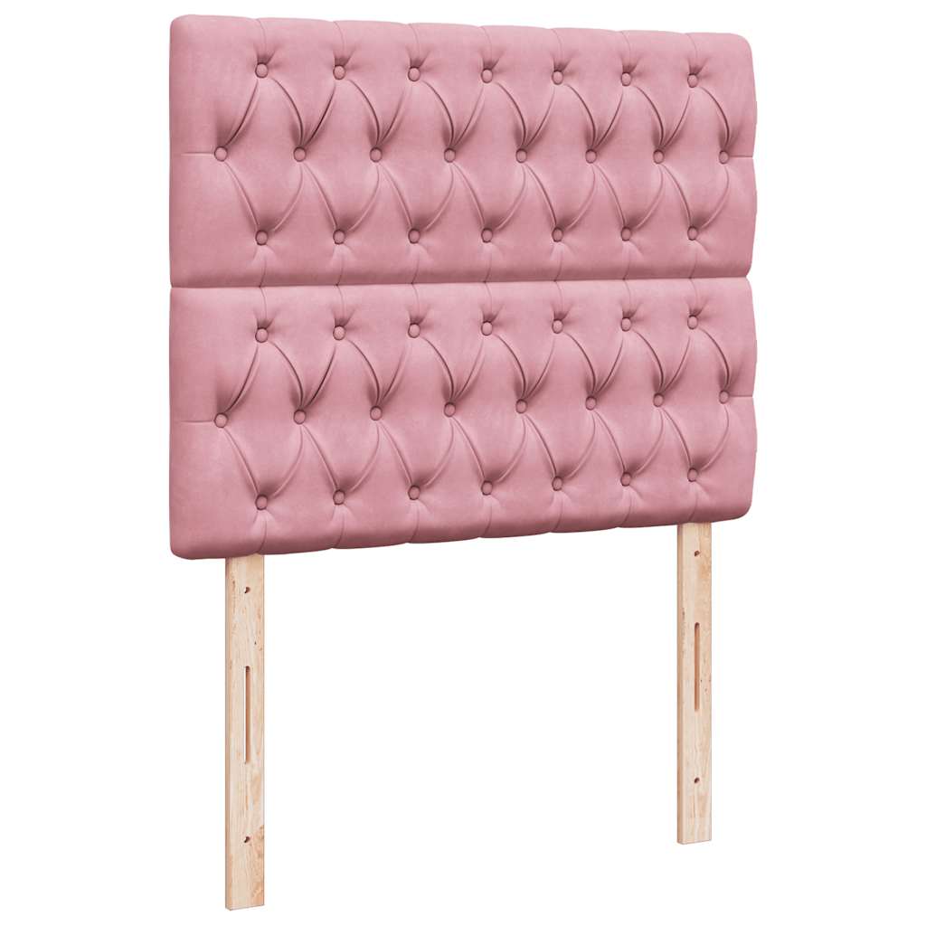 Giroletto a Molle con Materasso Rosa 120x200 cm in Velluto