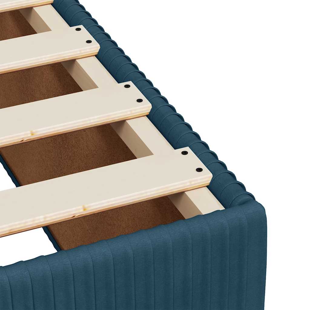 Giroletto a Molle con Materasso Blu Scuro 160x200 cm in Velluto | homemem39