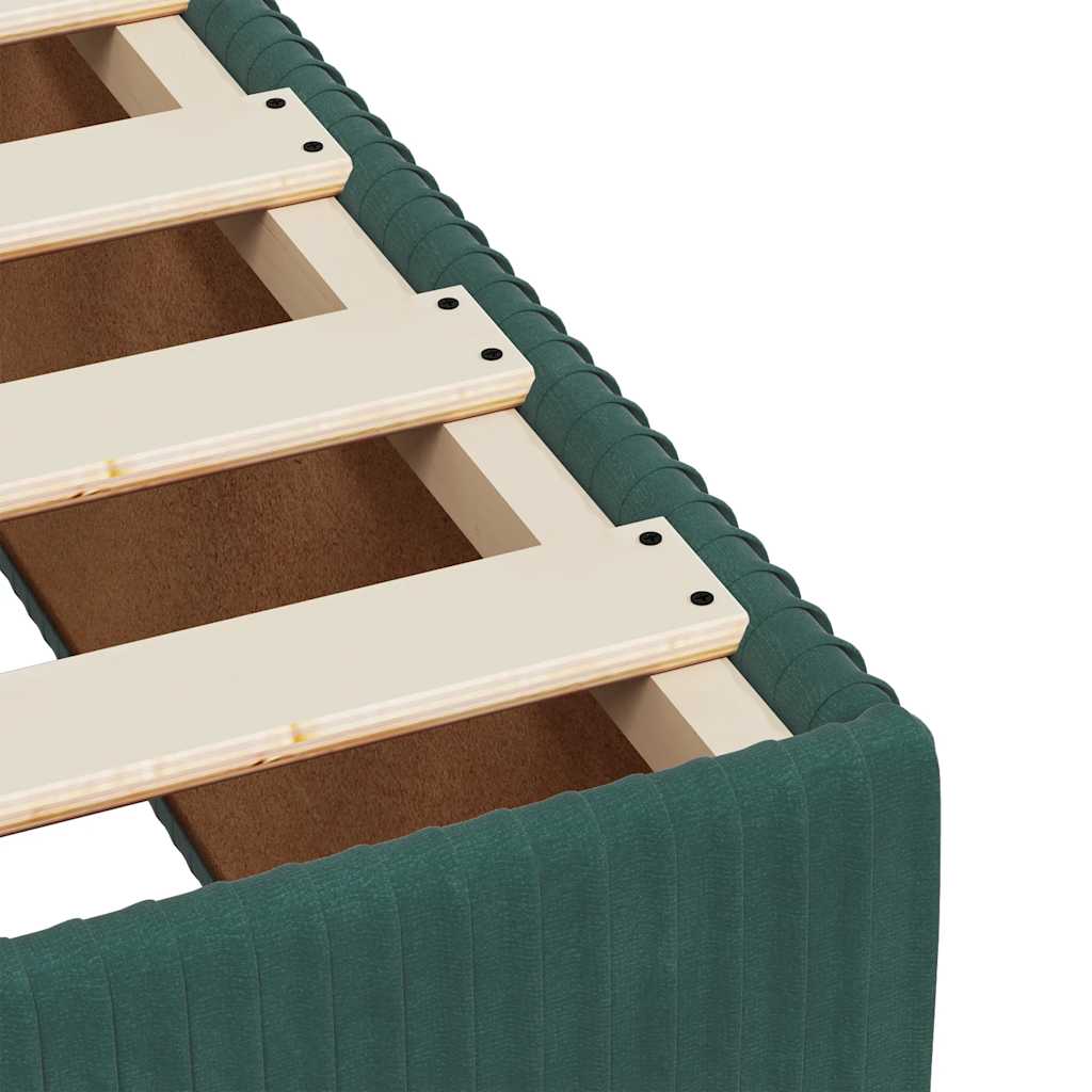 Giroletto a Molle con Materasso Verde Scuro 180x200 cm Velluto | homemem39