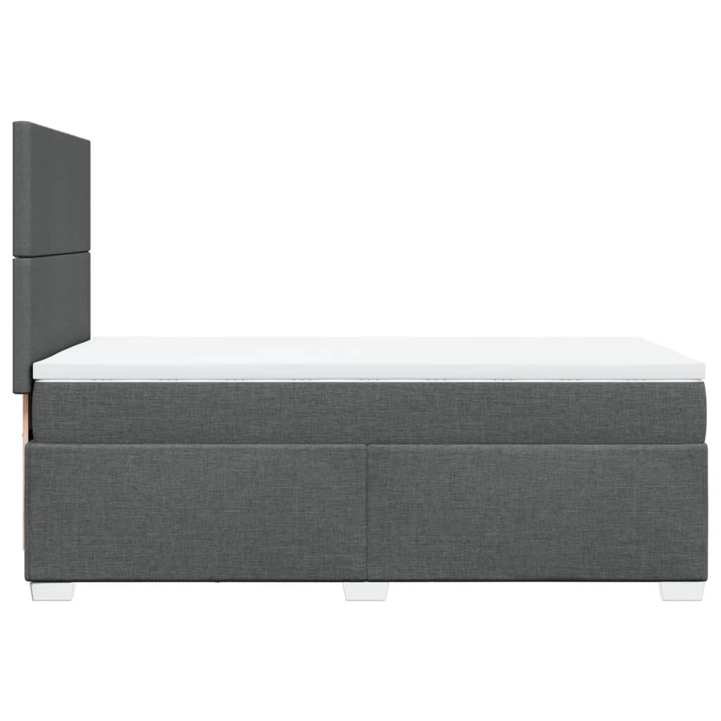 Giroletto a Molle con Materasso Grigio Scuro 80x200 cm Tessuto | homemem39