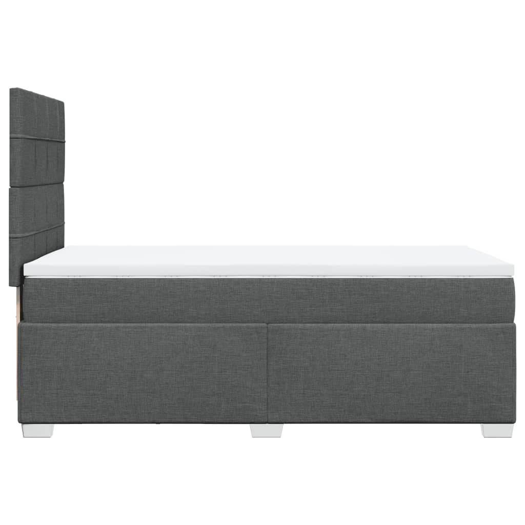 Giroletto a Molle con Materasso Grigio Scuro 80x200 cm Tessuto | homemem39