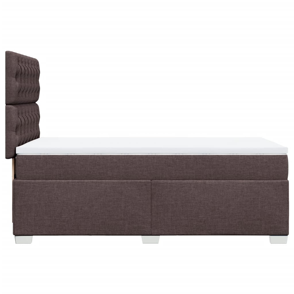 Giroletto a Molle con Materasso Marrone Scuro 80x200 cm Tessuto | homemem39