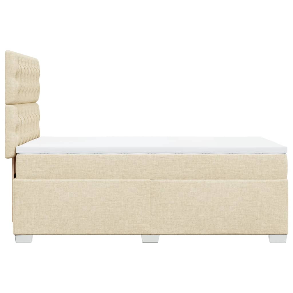 Giroletto a Molle con Materasso Crema 80x200 cm inTessuto | homemem39